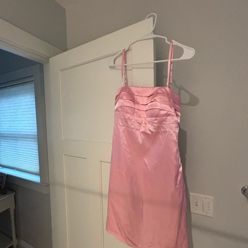 Pink Satin Dress